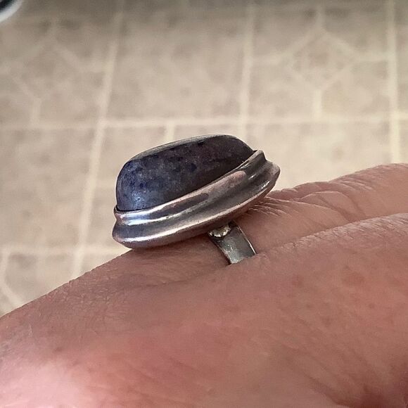 sterling SILVER 925 LAPIS LAZULI WOMAN RING SIZE US 8 - Picture 5 of 8